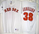 MLB Curt Schilling #38 Boston Red Sox Jersey Tee White Heat Pressed Medium