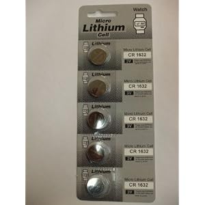 Panasonic CR1632 3 Volt Lithium Coin Battery (pack of 5) by Panasonic