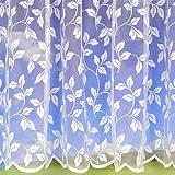 Leaf White Net Curtain 45 Drop  &pound;1.50 per meter