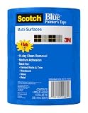 3M 2090 Scotch-Blue Painter's Tape for Multi-Surfaces, 1.5-Inch x 60-Yard, 4-Pack