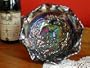 Round Purple Carnival Luster Glass Windmill Bowl