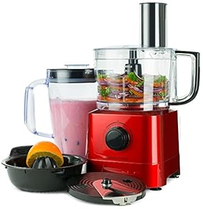 Review and Buying Guide of The Best Andrew James Red Food Processor With 1.8L Blender Jug With Shredding, Slicing And French Fry Blades And Citrus Juicer Attachment Review and Buying Guide of The Best Andrew James Red Food Processor With 1.8L Blender Jug With Shredding, Slicing And French Fry Blades And Citrus Juicer Attachment