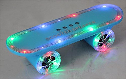 ALUS- LED lamp personalized skateboard shoes high-quality stereo Bluetooth wireless portable speaker ( Color : Blue )