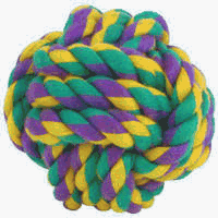 Pet Pleasures MU29009 Nuts For Knots - Woven Ball Of Colorful Fabric For Cats - 2 Pack