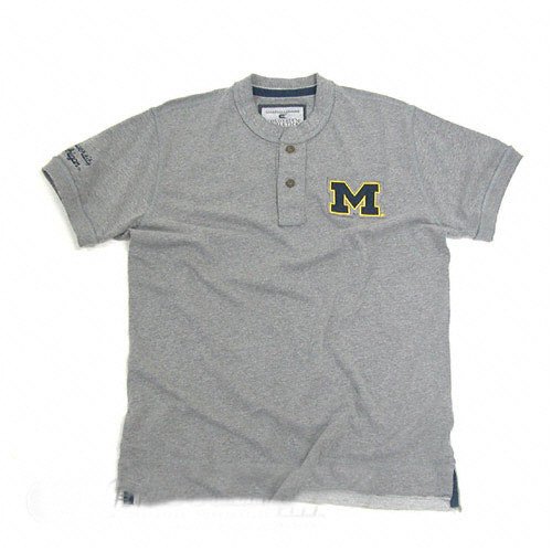 Buy Michigan Wolverines Relay Henley Embroidered Shirt