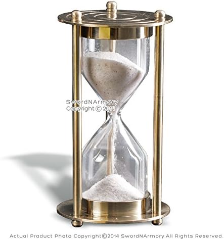 3.5" Brass Handmade 1 Min Sand Timer Clock Nautical Hourglass Time Decor Gift