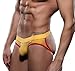 Demarkt Men's Underwear Breathable Briefs G-string Thong Medium Yellow