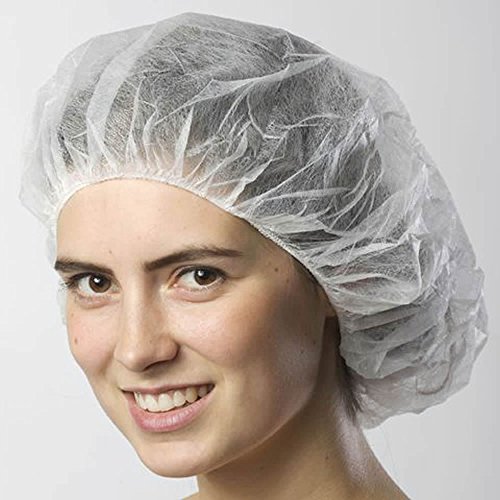 100 disposable mop mob caps clipped hair head cover net for salon or