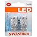 SYLVANIA - 7440 T20 LED Red Mini Bulb - Bright LED Bulb, Ideal for Stop and Tail Lights (Contains 2 Bulbs)