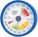 EMPEX (エンペックス) 生活管理温・湿度計 壁掛用 TM-2416 クリアブルー