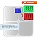 Smart Weigh SMS500 Digital Memory Bathroom Scale with Dual Color Weight Change Detection and Smart Step-On Auto Recognition of Up To 8 Users Profile, Silver
