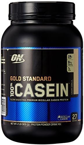 Optimum Nutrition Gold Standard 100% Casein Protein Powder Drink Mix Creamy Vanilla 908g by OPTIG