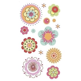 Sticko Vellum Stickers-Romany Flowers Foil