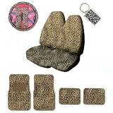 A Set of 2 Universal Fit Animal Print High Back Bucket Seat Covers, Wheel Cover, 2... by MULTI_B