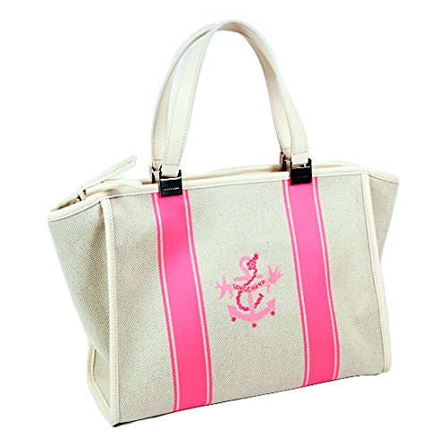 LONG CHAMP ロンシャンキャンバス トートバッグ NAUTIQUE ノーティック S Coral コーラルレッド ピンク 1020 606 313 画像