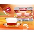 2er Set Glasteetassen mit Untertasse im GK, 200 ml