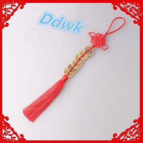 Ddwk Chinese Red Knot Feng Shui Coins to Attract Wealth and Health - 1 sets（sets of 6 coins）