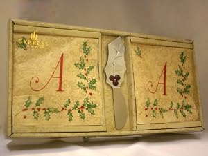 Monogram Holiday Napkin Set - A
