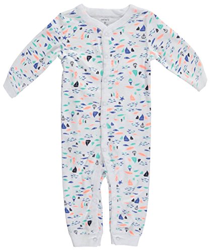 Carter's Baby Boys' Print Romper (Baby) - Sail Boats