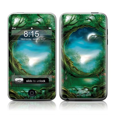Moon Tree Design Apple Decal Sticker