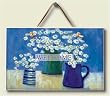 Wood Welcome Sign ~ Summer Daisies ~ 5 inch by 8 inch ~ code 463