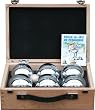 OBUT D6, 6-SET, Boule Freizeitkugeln im Holzkoffer