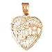 CleverSilver's 14K Gold Pendant Filigree title=