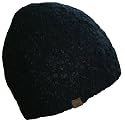 Adults Timberland Warm Double Knit Black Beanie Hat
