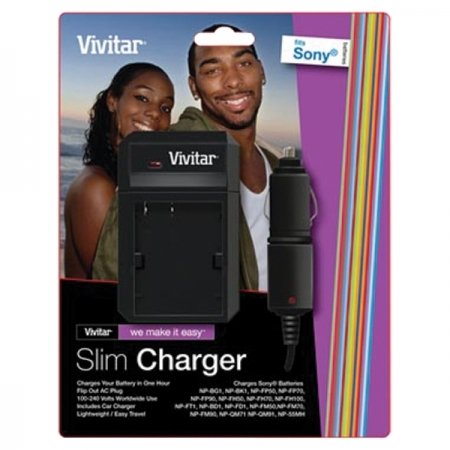 Vivitar Viv-Sc-Son Li-Ion Battery Charger for Sony Cameras