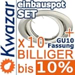 10er SET K-19 Einbaustrahler inkl. GU...