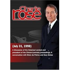 Charlie Rose with Alan Brinkley, Frank Rich & David Gergen; Brian de Palma & Gary Sinise (July 31, 1998)