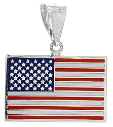 The Flag of the United States of America in Sterling Silver