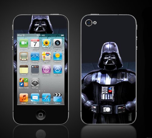 iPod Touch 4G Darth Vader #1 Star Wars Vinyl Skin kit fits 4th generation iPod apple iTouch decal cover Skins