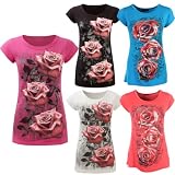 Rose Print Tee White S/M (1.96)