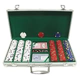 Trademark Poker 13g Pro Clay Casino Set with Aluminum Case - 300 Chips