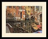 IMAGE OF Cafe in Venice Framed Art Print by Viktor Shvaiko, 20.87 in. x 16.74 in. Framed
