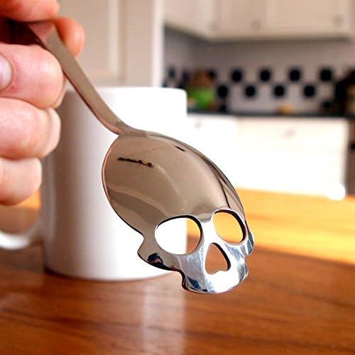 Sugar Skull Spoon Skull Shaped Dessert Spoon Stainless Coffee Spoon Perfect Tea Spoon 10 Pieces/set