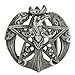 Pewter Crescent Raven Wiccan Pentacle Belt Buckle