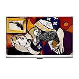Woman with Book Picasso Business Card Holder Case