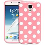 Fosmon DURA Series SLIM-Fit Case Protective Skin Cover for Samsung Galaxy S IV S4 SIV / I9500 - Polka Dots (Baby Pink)