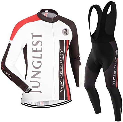 [3D pad][Type:Set[Black Bib] size:5XL] pad Tops Dry Set Sleeve Shirts Long Cool Jersey Men soft Cycling Comfortable Sportswear Quick Tights Breathable perspiration