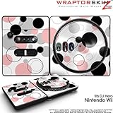 DJ Hero Skin Lots Of Dots Pink on White fits Nintendo Wii DJ Heros (DJ HERO ....