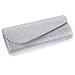 Damara Womens Oblique Flap Glitter Clutch Handbags