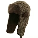 Tweed Sherpa Lining Trooper Hat-Brown