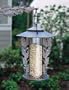 12 Inch Oakleaf Sillhouette Bird Feeder, Moss Green