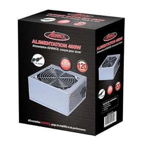 Alimentation interne pour PC 480 W, ventilateur 12 cm - ATX5112