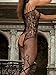 Beautyslove Womens Sexy Lace Open Crotch Bodystocking Bodysuit Tights Lingerie