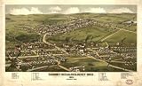 GIANT Wall Sticker of: Panoramic map of historic Calumet, Hecla & Red Jacket, Mich. : 1881 / signed H. Wellge, Milw. ; Beck & Pauli, lith., Milwaukee, Wis.