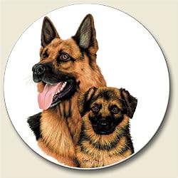 German Shepherd Auto Coaster, Single Coaster for Your Car