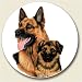 AutoCoaster ~ German Shepherd ~ Tile Drink Coaster for car cupholder - code 831